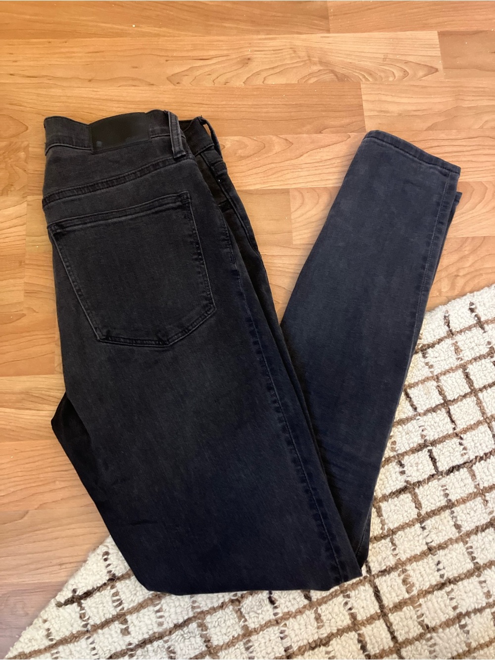 Madewell Roadtripper Skinny Jeans Black Mid Rise Size 28